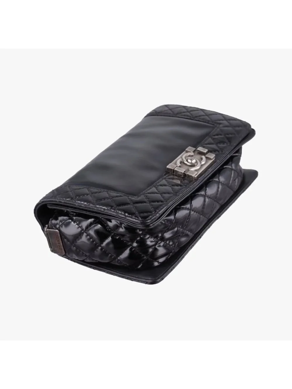 Chanel Boy Black Patent Shoulder Bag